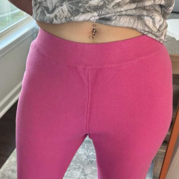 Bright Pink Flared Lounge Pants - Picture 10 of 12
